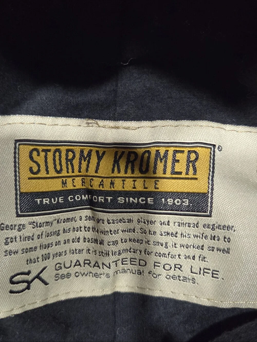 Vintage Stormy Fronee  Women’s Cream Wool Cap with Decorative Metal Tag